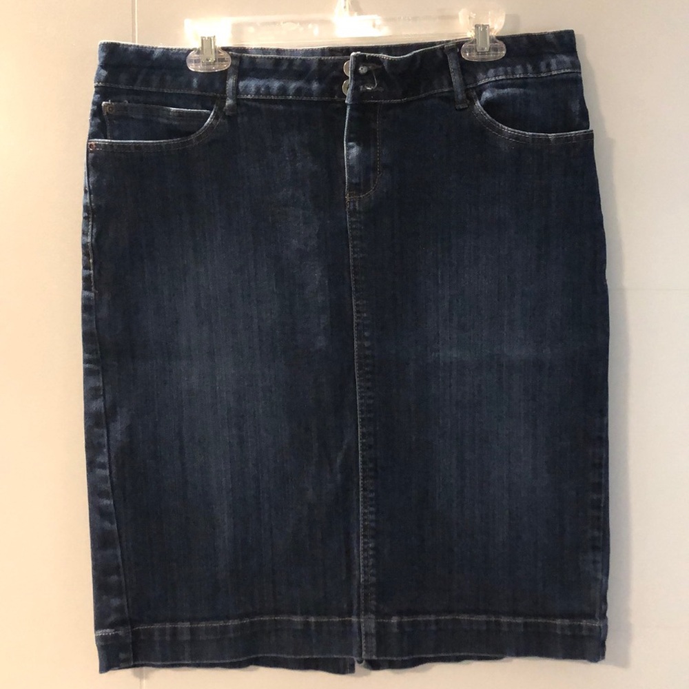DKNY Jeans blue jean pencil skirt size 14